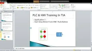 Siemens PLC  & HMI Programming  (Start And Stop Motor From HMI)