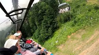 Канатная дорога вдруг остановилась #краснаяполянасочи