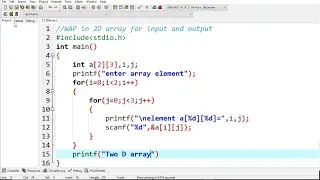 2D Array program explain in c language in Hindi | Multi-dimensional array | Learn code