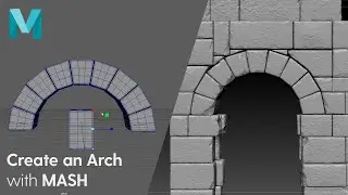 Create an Arch in Maya using MASH