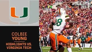 Miami WR Colbie Young Highlights vs. Virginia Tech