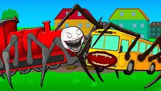 CHOO CHOO CHARLES VS BUS EATER! Cartoon Animation