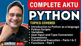 Python | Lectures 1 to 8 | 24x7 LIVE STREAM | Who introduced Python?