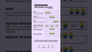 CSS Justify-Content Visual Explain #codewith_muhilan #css #coding
