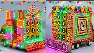 Diy Mini Wedding Dj Road Lights Murti Visarjan | Mini Dj Truck Decoration Light Loading