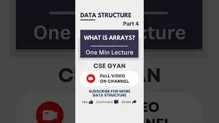 What is Array in Data Structure? Pt 4 One min lecture @CSEngineeringGyan #cse #gyan #datastructure
