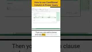 How to use Conditional Column in Power Query