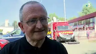 Troisième jour de l'incendie autour de Baugé en Anjou, Maine-et-Loire