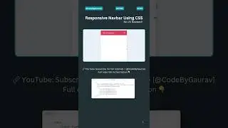 Responsive Navbar Using HTML & CSS – No JS Needed! 🚀✨ 