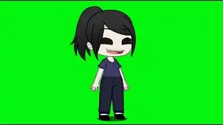 Elina laughing green screen