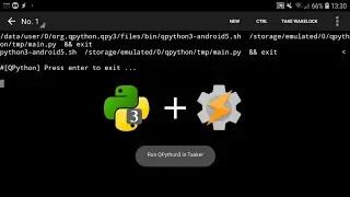 Execute o QPython 3 no Tasker sem plugins