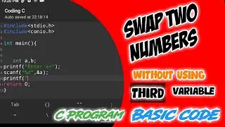 Swap Two Numbers Without Using Third Variable In C #shorts #basiccode #cprogramming