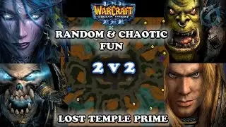 Grubby | Warcraft 3 The Frozen Throne | 2v2 NE & UD v ORC & HU - Lost Temple Prime