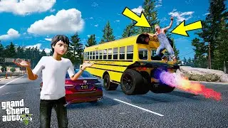ATEŞ MODİFİYELİ OKUL SERVİSİYLE GEZİNTİYE ÇIKIYOR!(EFSANE!) - GTA 5 ATEŞ'İN HAYATI