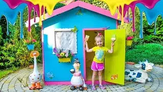 Funny Stacy coloring playhouse
