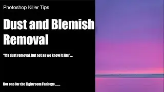Perfect Dust and Blemish Removal in Photoshop