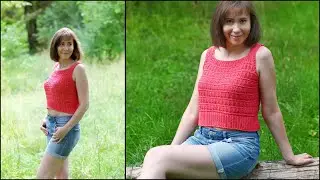Топ спицами за 1 день | Майка спицами из 100% хлопка | Готовая работа