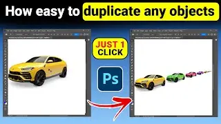 How easy to duplicate the car and any objects in Photoshop