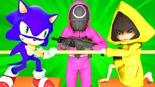 ИГРА В КАЛЬМАРА 3: ПЕРЕТЯГИВАНИЕ КАНАТА (3D Мультфильм Анимация Челлендж Little Nightmares Балди)