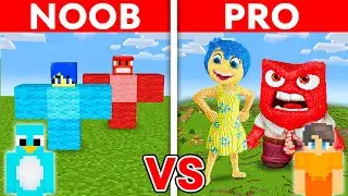 NOOB vs PRO: INSIDE OUT 2 HOUSE Build Challenge in Minecraft
