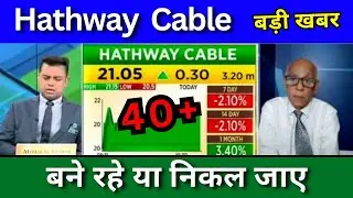 Hathway Cable share latest news today, buy or sell?, Hathway cable share Target price Tomorrow