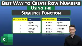 Excel Tips - Best Way to Create Row Numbers | Include Text