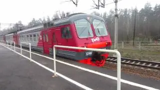 Электропоезд ЭД4М-0365, о.п.Ушково, СПб / EMU ED4M-0365, s.p. Uskovo, SPB