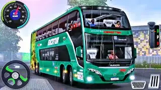 US Coach Bus Driving Simulator 2024 - Real Offroad Bus Drive 3D - Android GamePlay