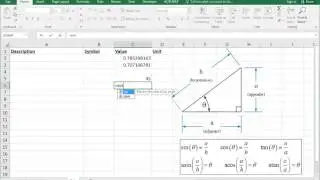 Trigonometry in Excel