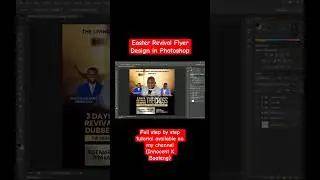 Easter Revival Flyer Design in Photoshop (Timelapse) #shorts