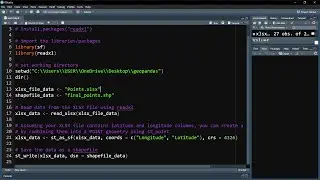 How to Convert XLSX to Shapefile using QGIS and R programming