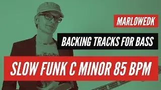 Funky backing track for bass in Cm, 85 bpm