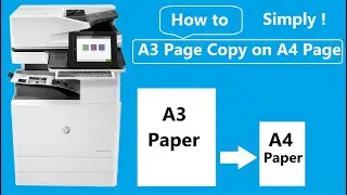 A3 page photocopy on A4 Page on HP Printer.