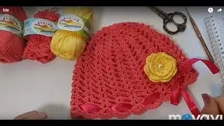 Мк. Детская шапочка, панамка крючком.