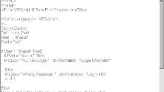 VBScript nested if decision