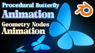 Procedural Butterfly Animation Blender 4.1  | Blender tutorial