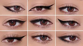 How To: 9 Different Eyeliner Styles on HOODED EYES | Easy Beginner Friendly Tutorial