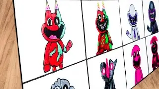 Drawing Monsters Garten Of Banban 7 X Smiling Critters ( Poppy Playtime Chapter 4 )