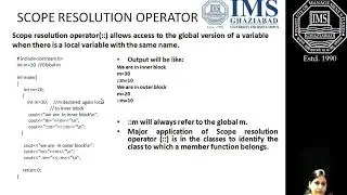 scope resolution operator