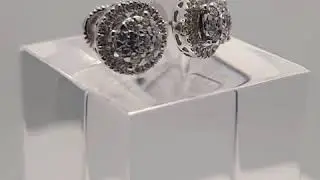 Сережки-пусети з золота з діамантами (арт. С341081030Б)