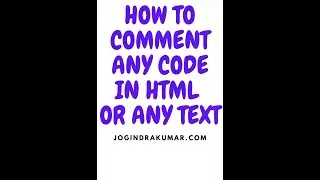 HOW TO COMMENTS CODE IN HTML #html #comments #shorts