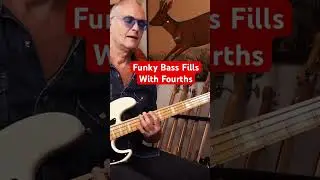 Funky bass fills with fourths 