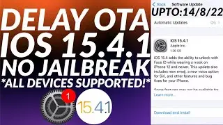 Delay OTA to iOS 15.4.1 No Jailbreak/No Blobs | OTA Delay 15.4.1 | iOS 15.4.1 Delay OTA | Full Guide