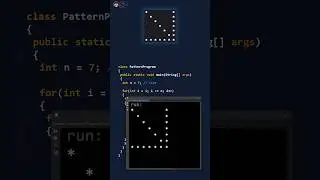 Pattern program in Java - Arrow pattern in less than 60 seconds #shorts #patternshorts
