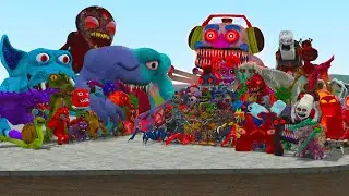 NIGHTMARE GARTEN OF BANBAB 1-4 FAMILY VS ALL NIGHTMARES AND CURSED CREATURES In Garry's Mod!