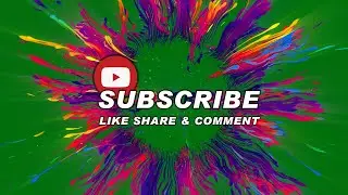 Green Screen Colourful Subscribe Button free ✓ No Copyright ✓