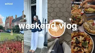 productive weekend in my life as a busy student🎧| school vlog, sushi making, studying and friends
