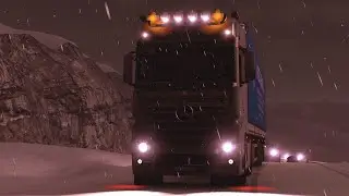 Mercedes Actros Treacherous Mountain Decent Pro Mods Grimes Frosty Winter Mod Euro Truck Simulator 2