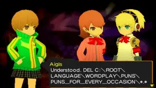 Persona Q | Aigis Deletes Her Entire Pun Folder