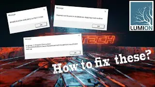 How to Fix Lumion 11 Start-Up Error Problem | Channel not found in installation